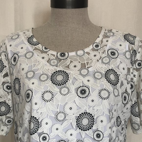 BCBGeneration White and Black Floral Dress - Picture 6 of 11